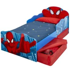 Spiderman Lastensänky Laatikoilla Ja Yövalolla