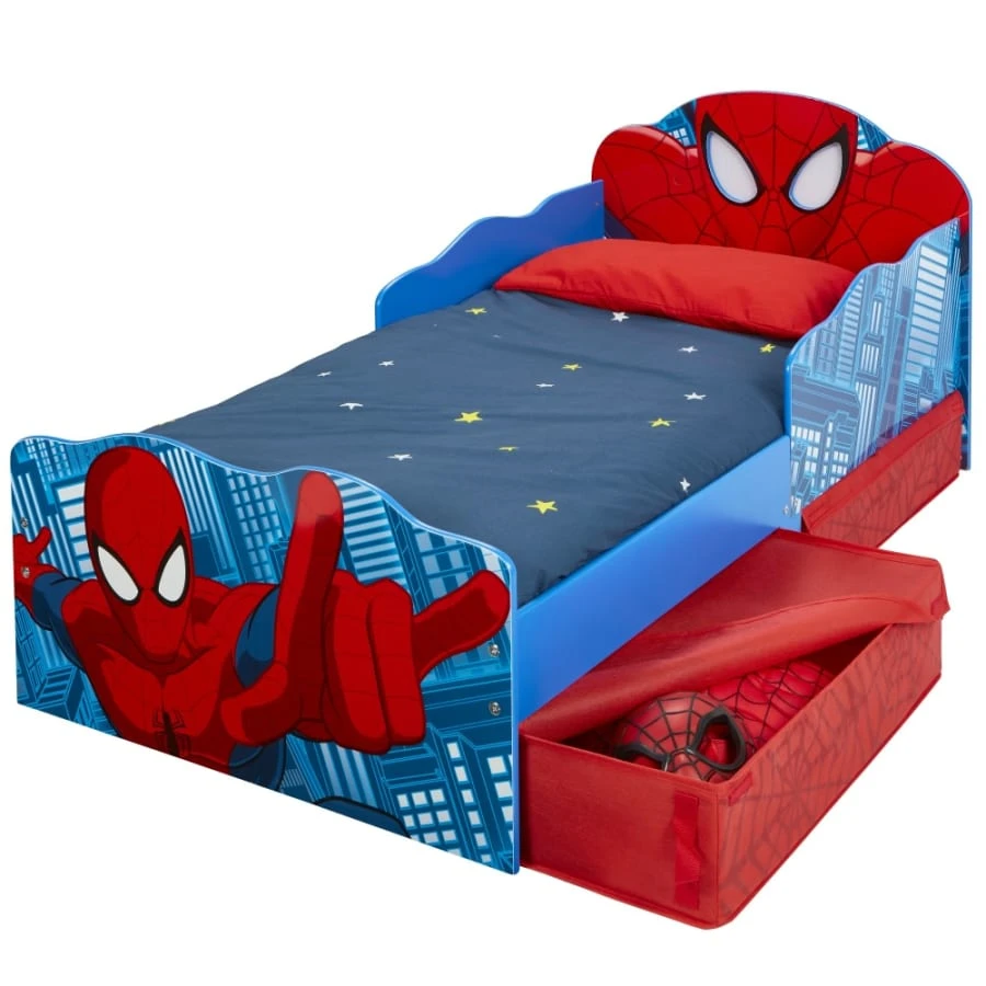 Spiderman Lastensänky Laatikoilla Ja Yövalolla 3 Spiderman Lastensänky Laatikoilla Ja Yövalolla