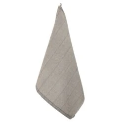 Jokipiin Pellava Laituri 75x150 Cm Luonnonväri/musta Kylpypyyhe