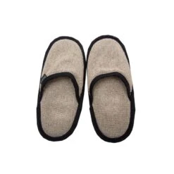 Jokipiin Pellava Villa L Luonnonväri/musta Kylpytossut