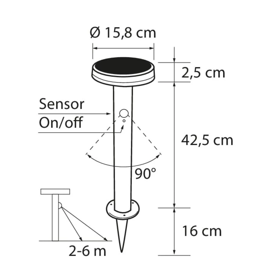 Airam Alan Solar 45cm Pihavalaisin 5 Airam Alan Solar 45cm Pihavalaisin - Image 3