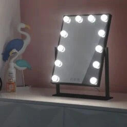 Lumio Lights Hollywood Peili 12 Lamppua Musta -Kotitaloustavarat Kauppa 6438014320922 3