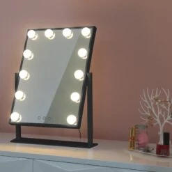 Lumio Lights Hollywood Peili 12 Lamppua Musta -Kotitaloustavarat Kauppa 6438014320922 4