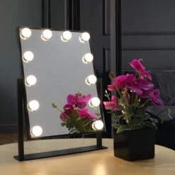 Lumio Lights Hollywood Peili 12 Lamppua Musta -Kotitaloustavarat Kauppa 6438014320922 5